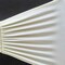 10 Pieces Ivory Ruffled Spandex Chair Bands for Classic Event Elegance 8x13 inches